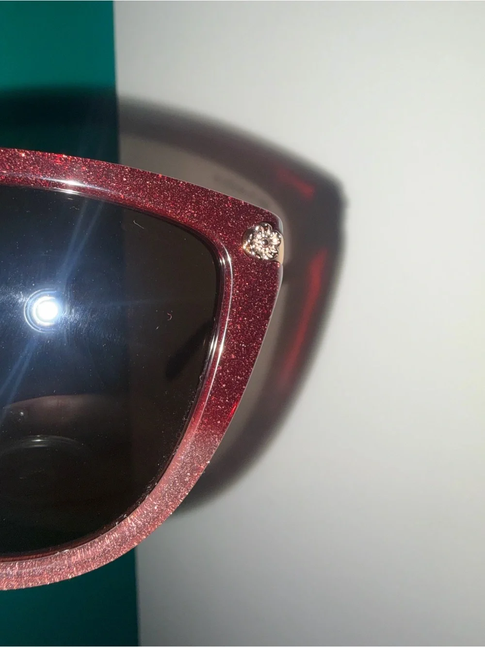 NWT Coach Sunglasses Burgundy pink glitter gradiant
